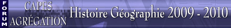 CAPES histoire géographie 2009-2010
